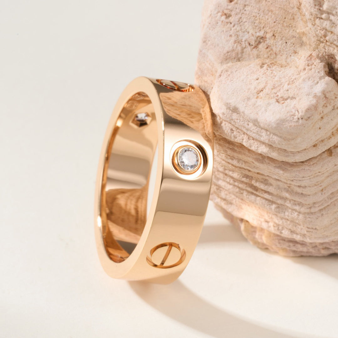 [Rosla]LOVE 4MM 1 DIAMOND RING