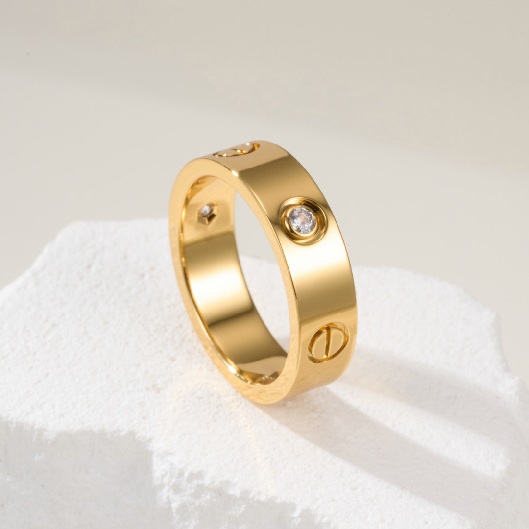 [Rosla]LOVE 4MM 1 DIAMOND RING