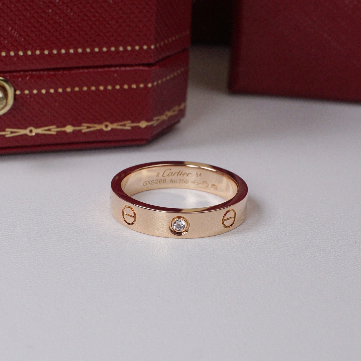 [Rosla]LOVE 4MM 1 DIAMOND RING
