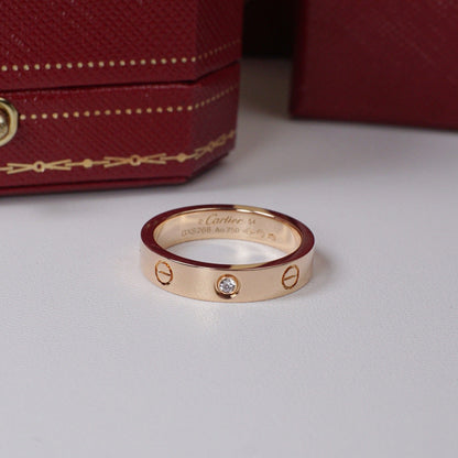 [Rosla]LOVE 4MM 1 DIAMOND RING