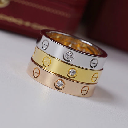 [Rosla]LOVE 4MM 1 DIAMOND RING