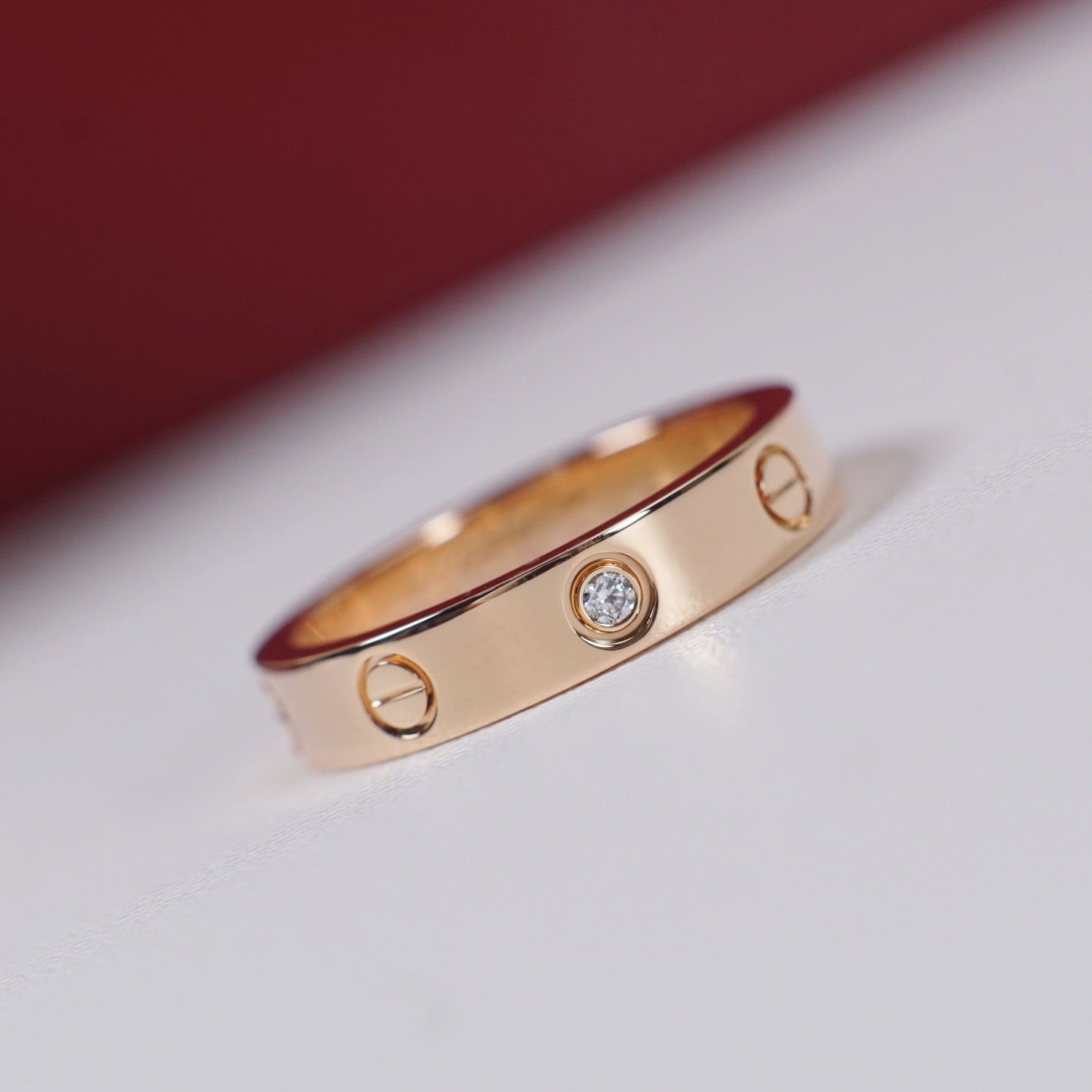 [Rosla]LOVE 4MM 1 DIAMOND RING
