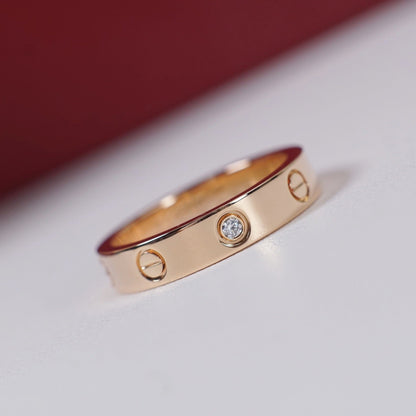 [Rosla]LOVE 4MM 1 DIAMOND RING