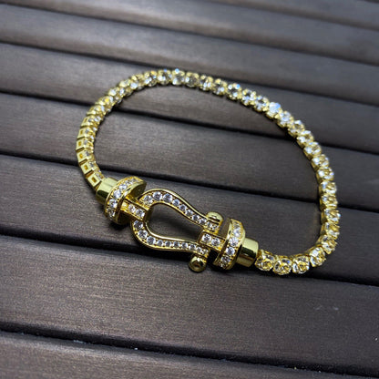 [Rosla]FORCE  HORSESHOE  DIAMOND TENNIS BRACELET