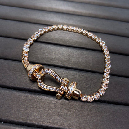 [Rosla]FORCE  HORSESHOE  DIAMOND TENNIS BRACELET