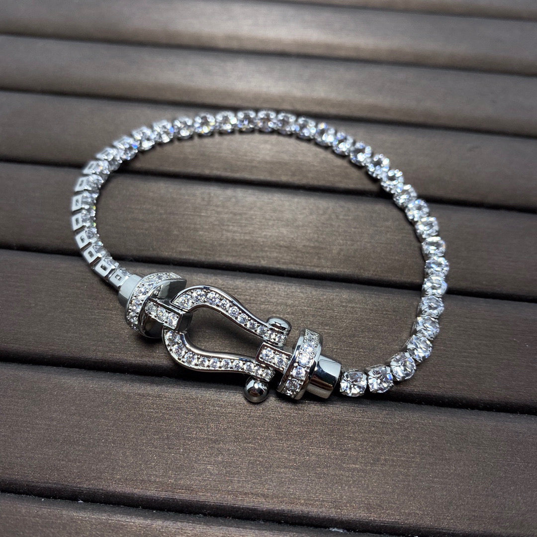 [Rosla]FORCE  HORSESHOE  DIAMOND TENNIS BRACELET