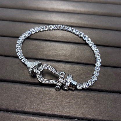 [Rosla]FORCE  HORSESHOE  DIAMOND TENNIS BRACELET