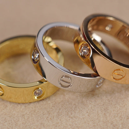[Rosla]LOVE 5.5MM 3 DIAMOND RING