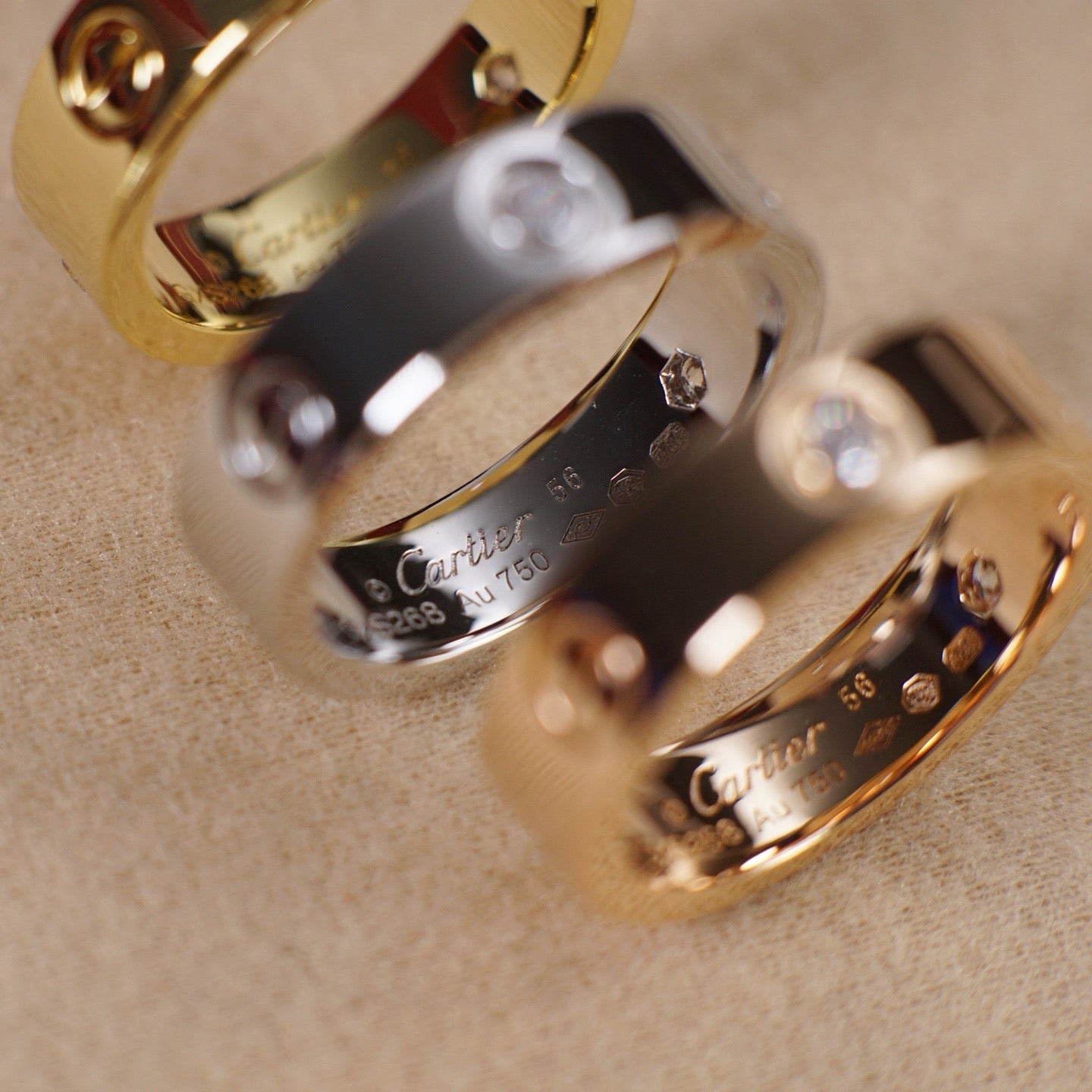 [Rosla]LOVE 5.5MM 3 DIAMOND RING