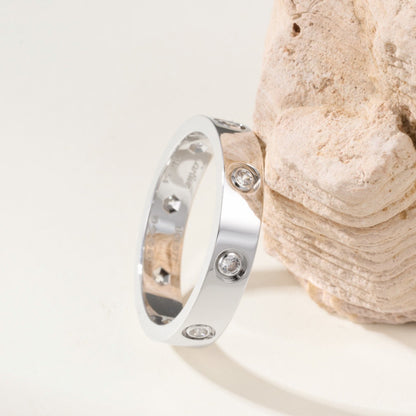 [Rosla]LOVE 4MM 8 DIAMOND RING