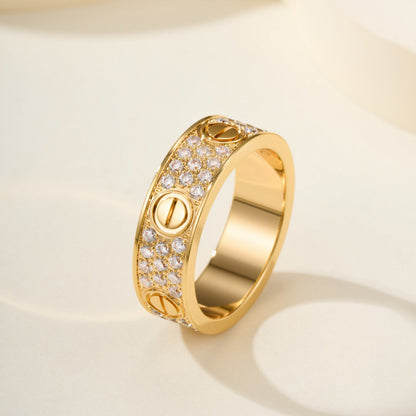 [Rosla]LOVE RING 5.5MM DIAMONDS PAVED