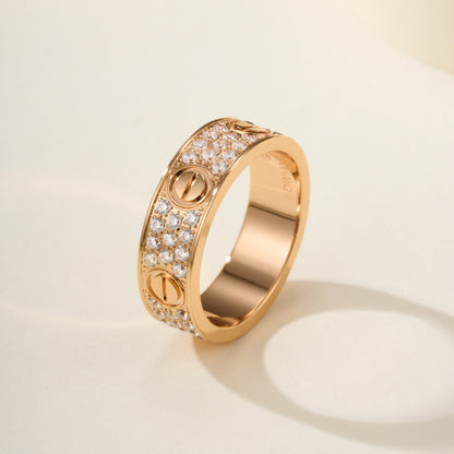 [Rosla]LOVE RING 5.5MM DIAMONDS PAVED