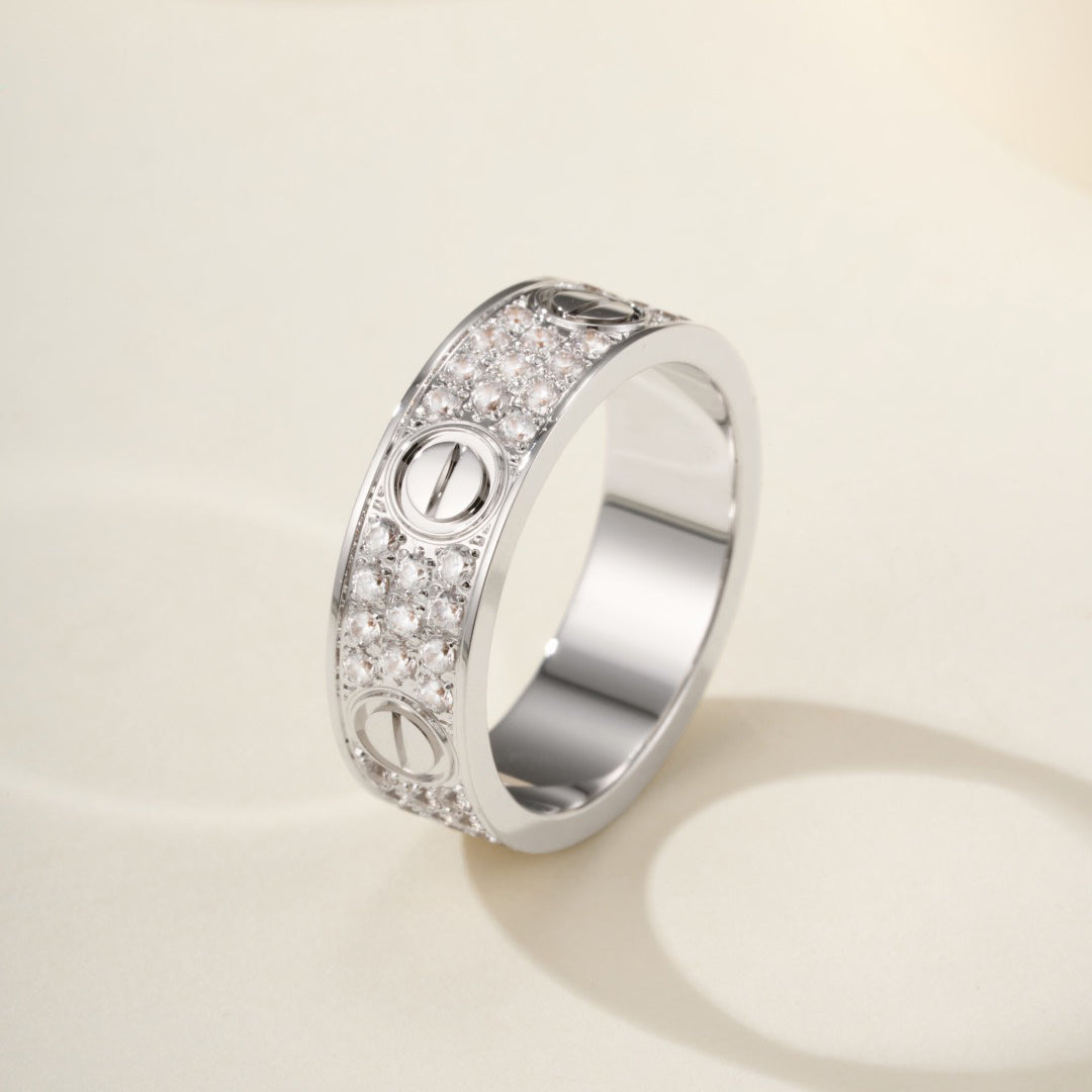 [Rosla]LOVE RING 5.5MM DIAMONDS PAVED