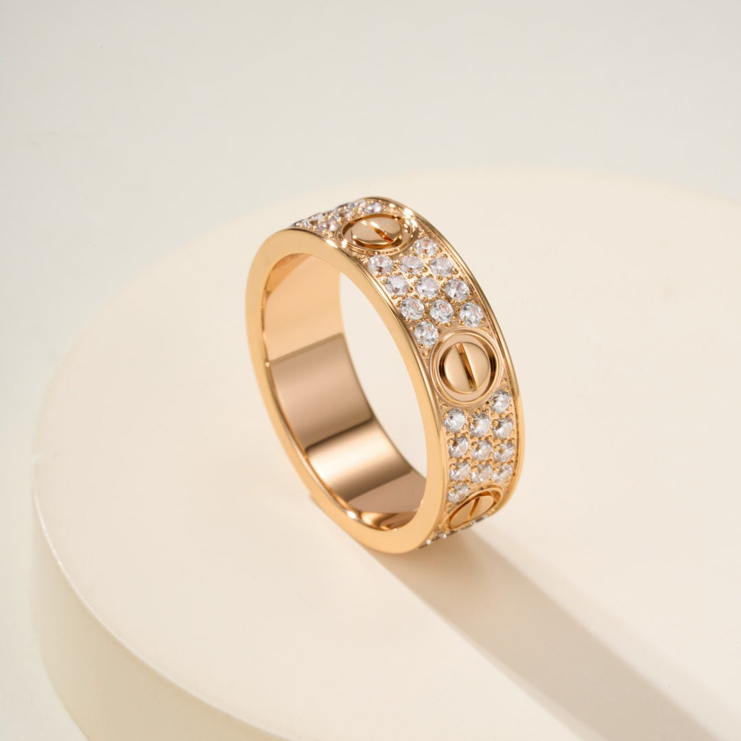 [Rosla]LOVE RING 5.5MM DIAMONDS PAVED