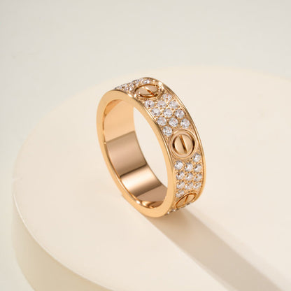 [Rosla]LOVE RING 5.5MM DIAMONDS PAVED
