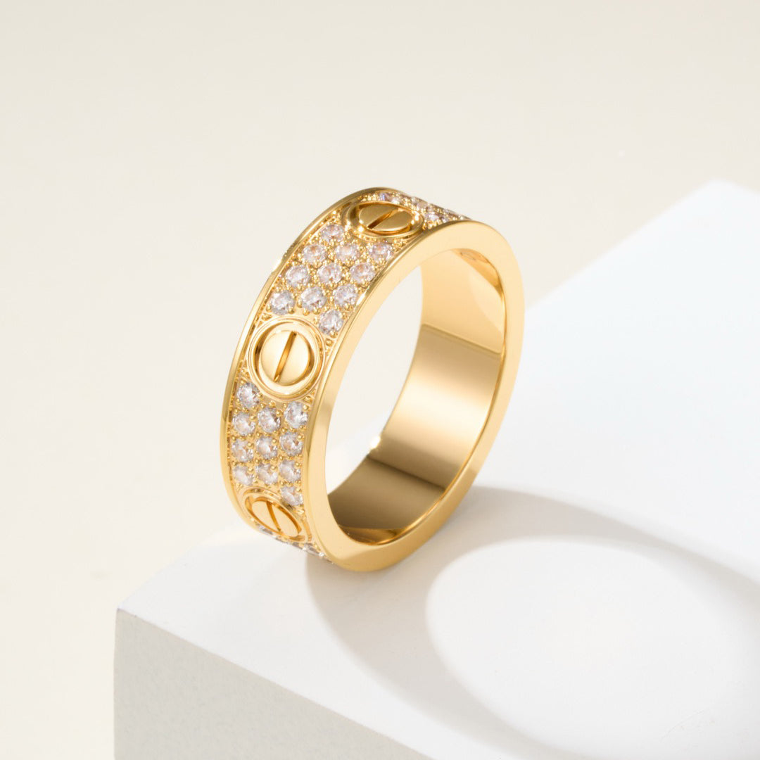 [Rosla]LOVE RING 5.5MM DIAMONDS PAVED