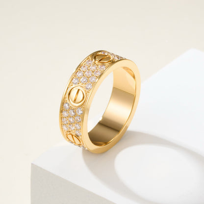 [Rosla]LOVE RING 5.5MM DIAMONDS PAVED