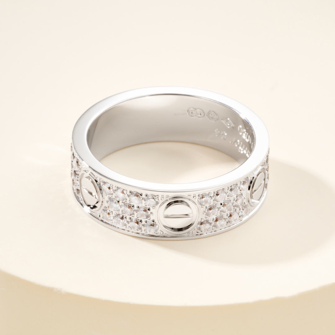 [Rosla]LOVE RING 5.5MM DIAMONDS PAVED