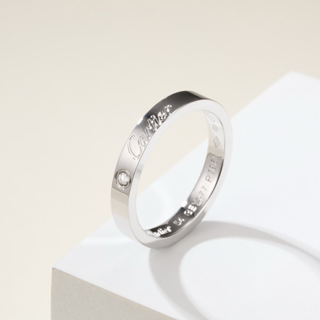 [Rosla]LOVE RING 4MM 1 DIAMOND
