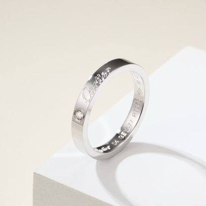[Rosla]LOVE RING 4MM 1 DIAMOND