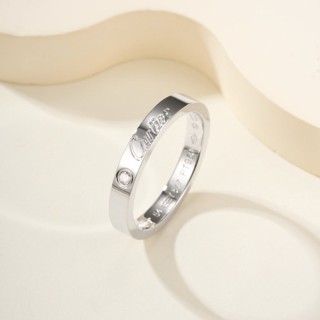 [Rosla]LOVE RING 4MM 1 DIAMOND