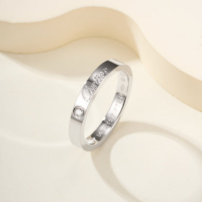 [Rosla]LOVE RING 4MM 1 DIAMOND
