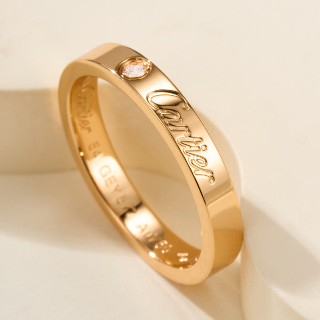 [Rosla]LOVE RING 4MM 1 DIAMOND