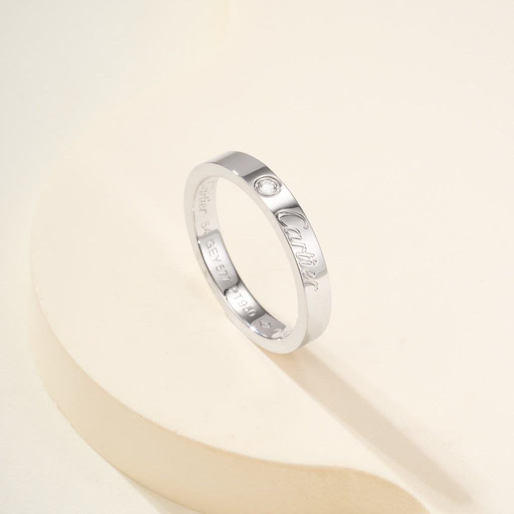 [Rosla]LOVE RING 4MM 1 DIAMOND