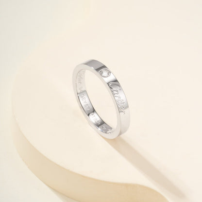 [Rosla]LOVE RING 4MM 1 DIAMOND