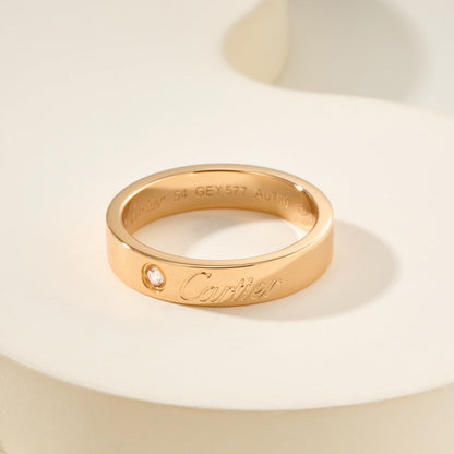 [Rosla]LOVE RING 4MM 1 DIAMOND