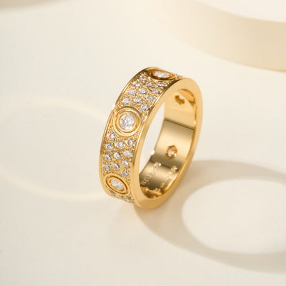 [Rosla]LOVE 5.5MM FULL-PAVE 6-DIAMOND RING