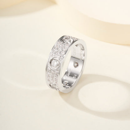 [Rosla]LOVE 5.5MM FULL-PAVE 6-DIAMOND RING