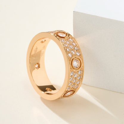 [Rosla]LOVE 5.5MM FULL-PAVE 6-DIAMOND RING