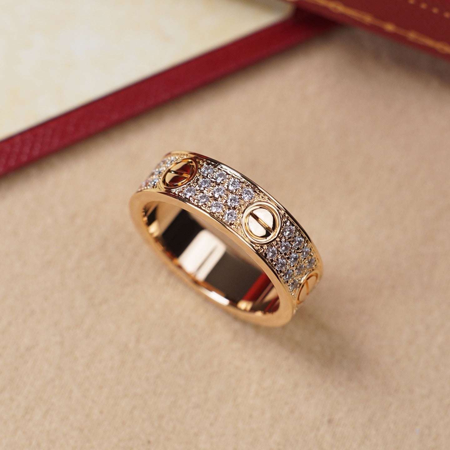 [Rosla]LOVE RING 5.5MM DIAMONDS PAVED