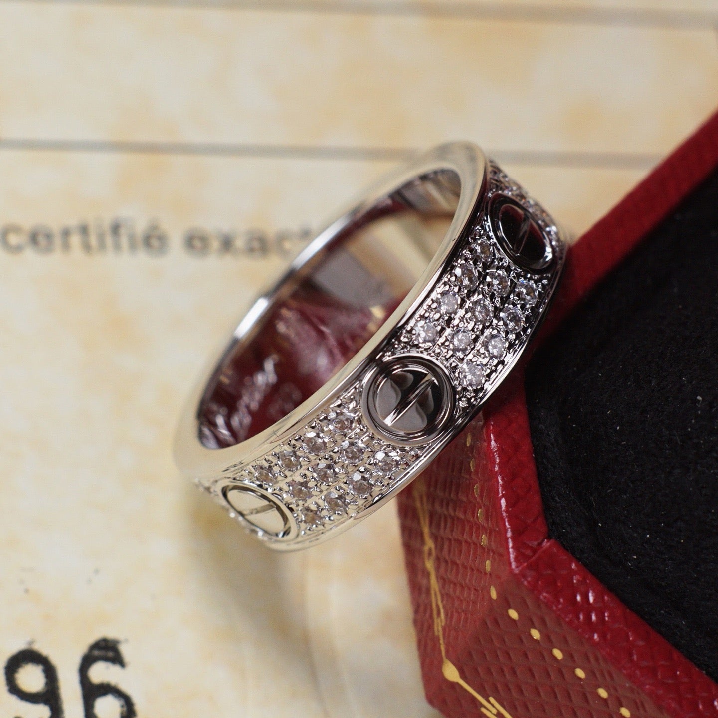 [Rosla]LOVE RING 5.5MM DIAMONDS PAVED