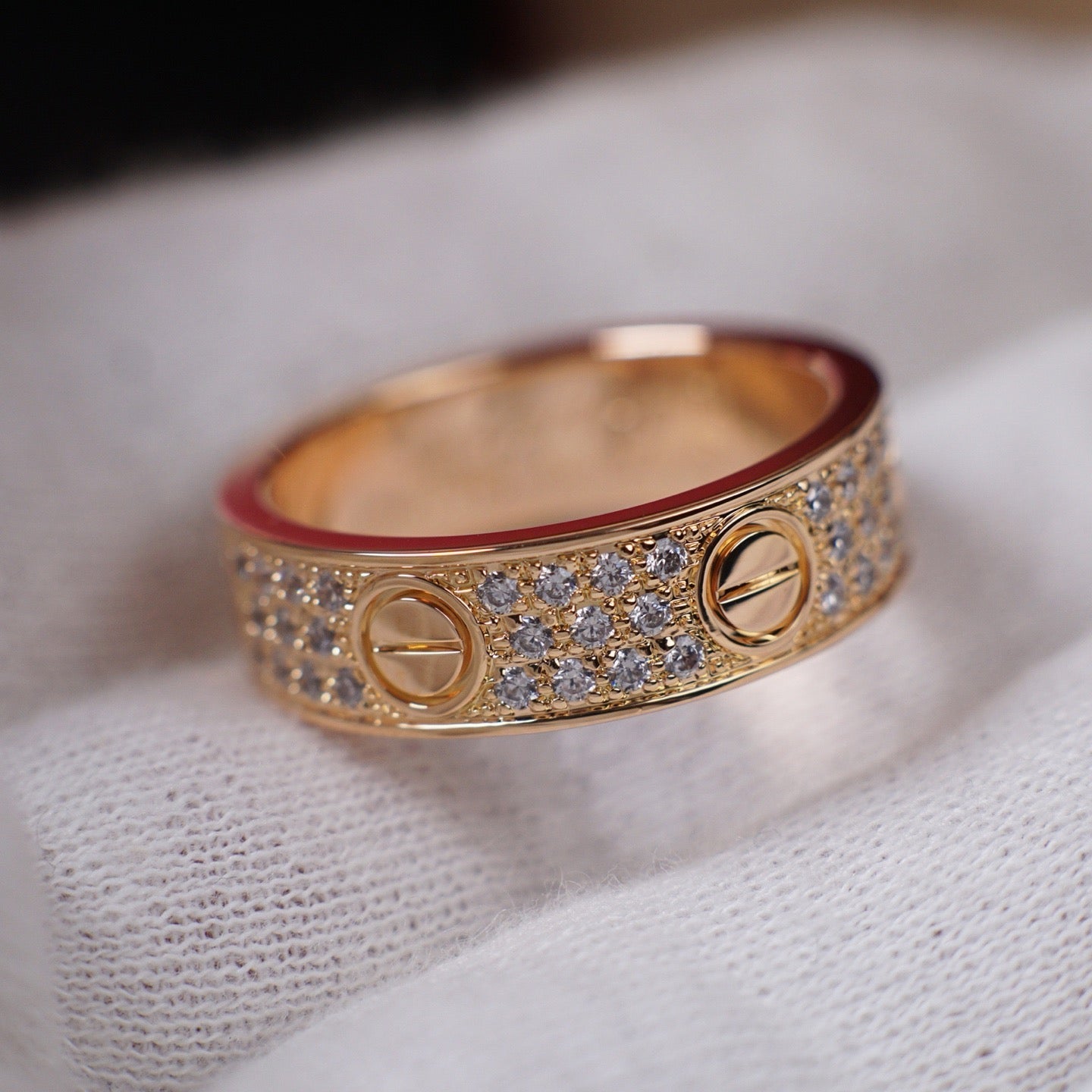 [Rosla]LOVE RING 5.5MM DIAMONDS PAVED