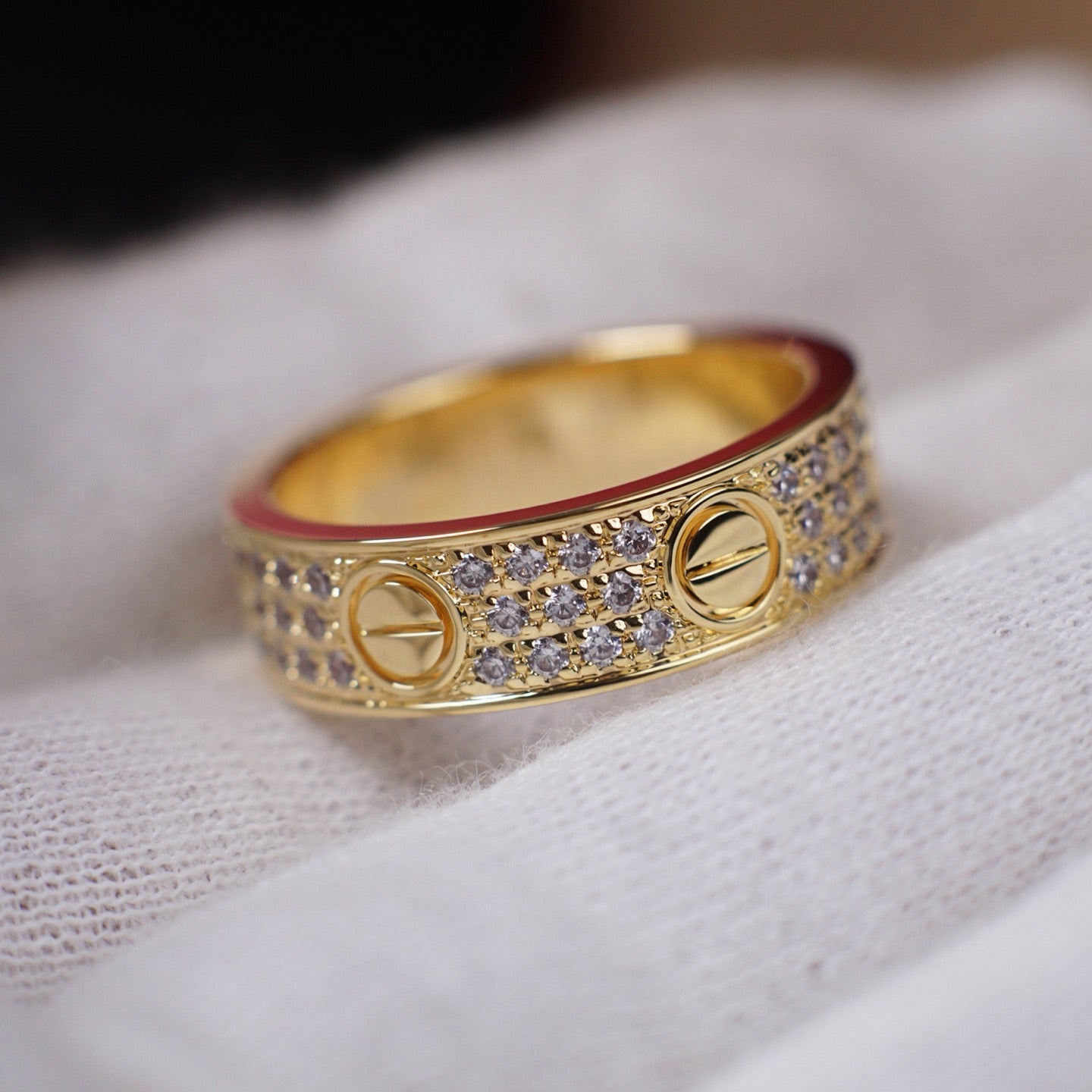 [Rosla]LOVE RING 5.5MM DIAMONDS PAVED