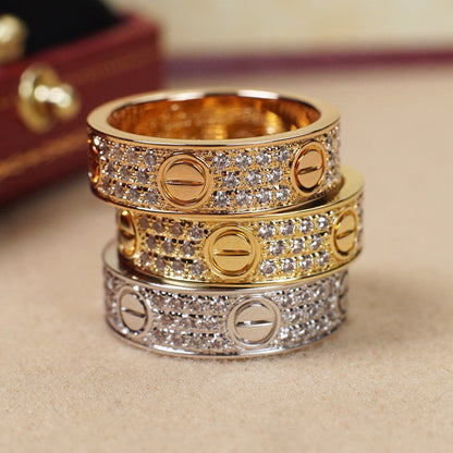 [Rosla]LOVE RING 5.5MM DIAMONDS PAVED