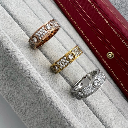 [Rosla]LOVE 5.5MM FULL-PAVE 6-DIAMOND RING