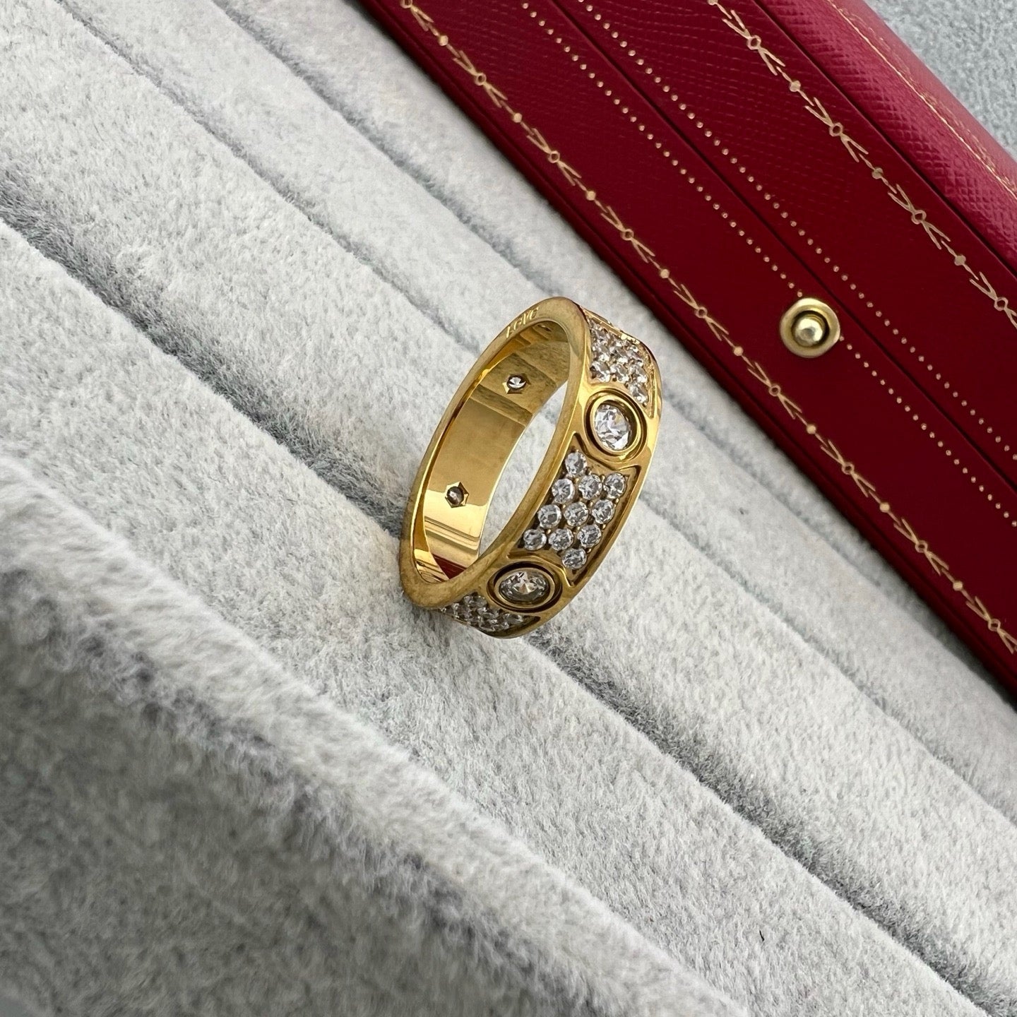 [Rosla]LOVE 5.5MM FULL-PAVE 6-DIAMOND RING