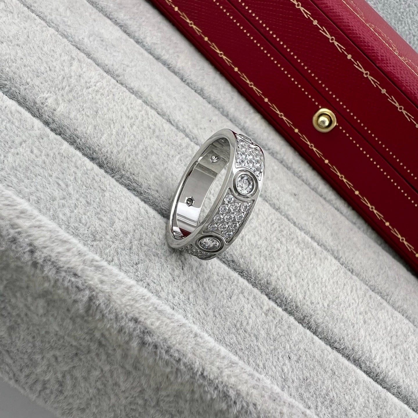 [Rosla]LOVE 5.5MM FULL-PAVE 6-DIAMOND RING