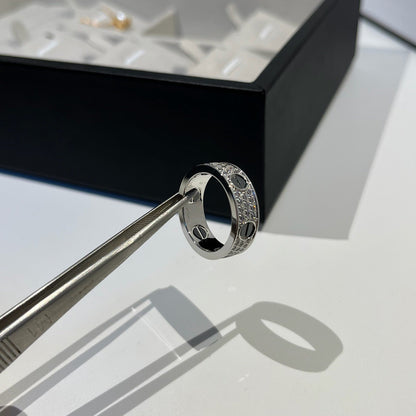 [Rosla]LOVE RING 5.5MM DIAMONDS PAVED CERAMIC