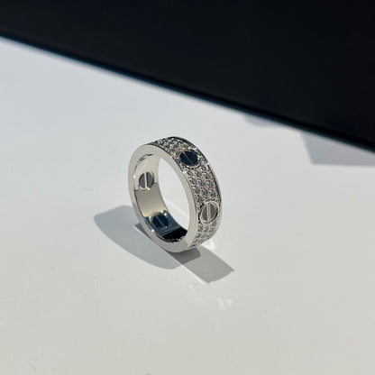 [Rosla]LOVE RING 5.5MM DIAMONDS PAVED CERAMIC