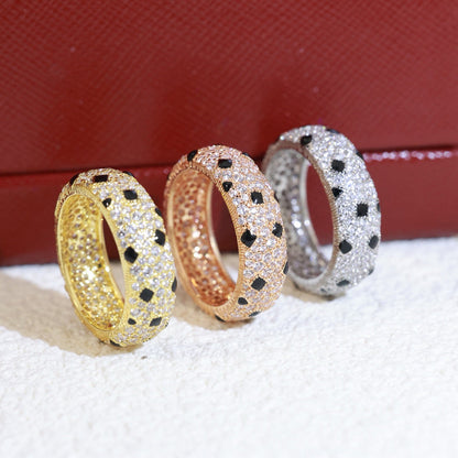 [Rosla]PANTHERE SPOTTED FULL DIAMOND RING