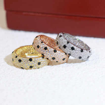 [Rosla]PANTHERE SPOTTED FULL DIAMOND RING