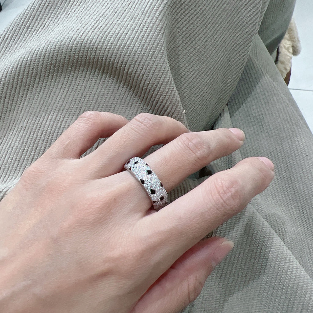[Rosla]PANTHERE SPOTTED FULL DIAMOND RING