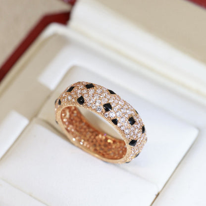 [Rosla]PANTHERE SPOTTED FULL DIAMOND RING