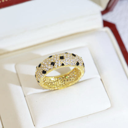 [Rosla]PANTHERE SPOTTED FULL DIAMOND RING