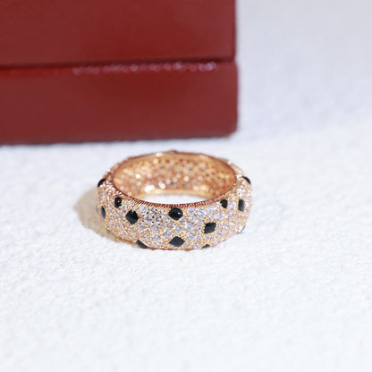 [Rosla]PANTHERE SPOTTED FULL DIAMOND RING
