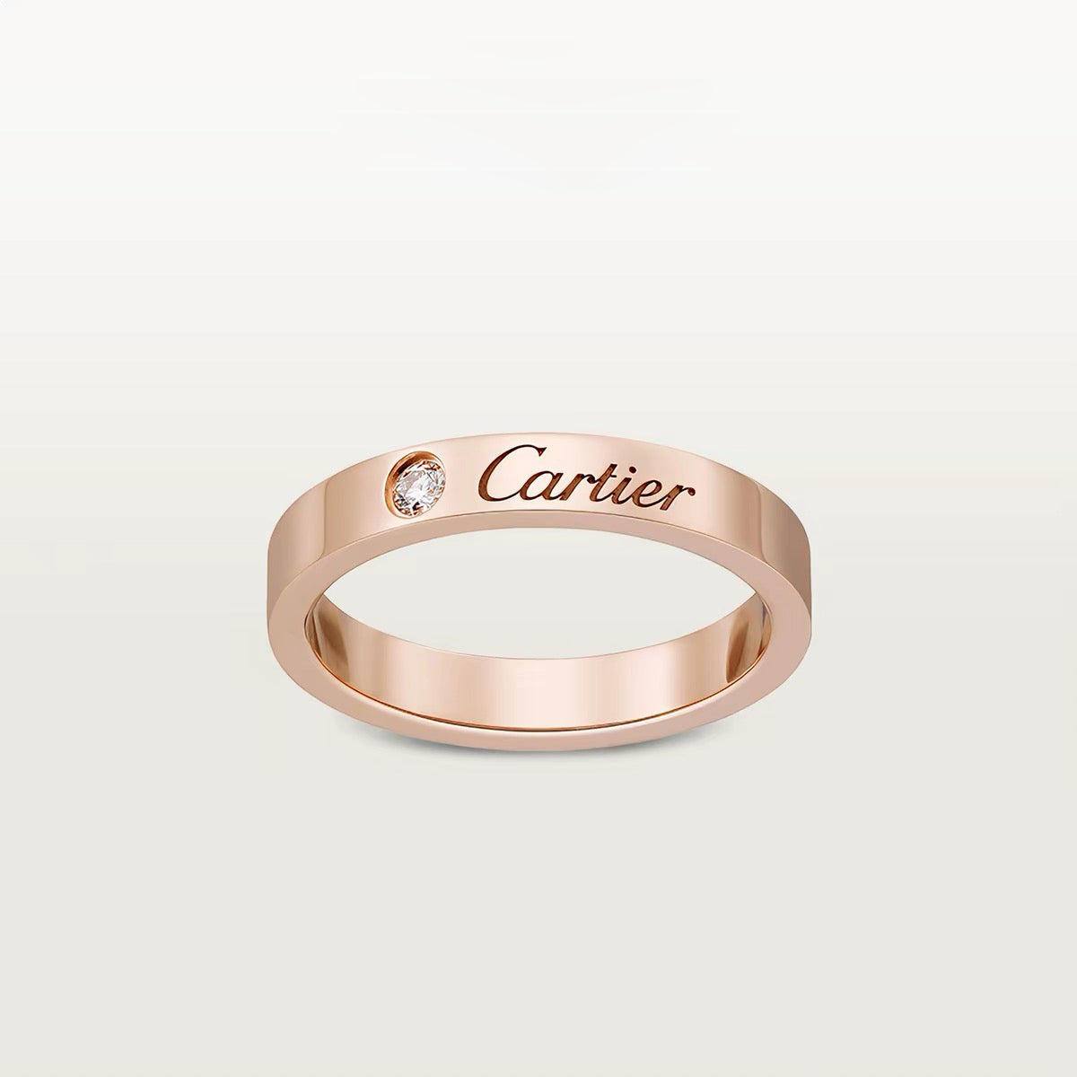 [Rosla]LOVE RING 4MM 1 DIAMOND